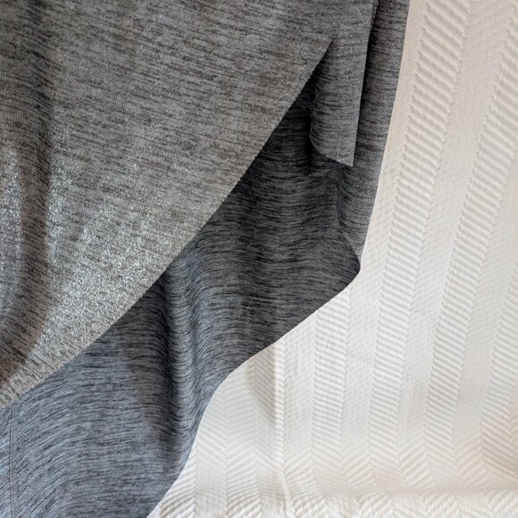 BCBGeneration Liquid Silver Metallic Asymmetrical Ruched Midi Dress Size Medium - Picture 13 of 16